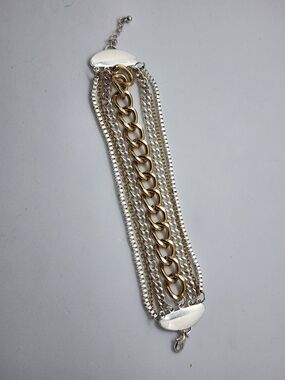 ✨️ 5 For 25 ✨️Two-Tone Chain Multi-Strand Bracelet - Gold & Silver